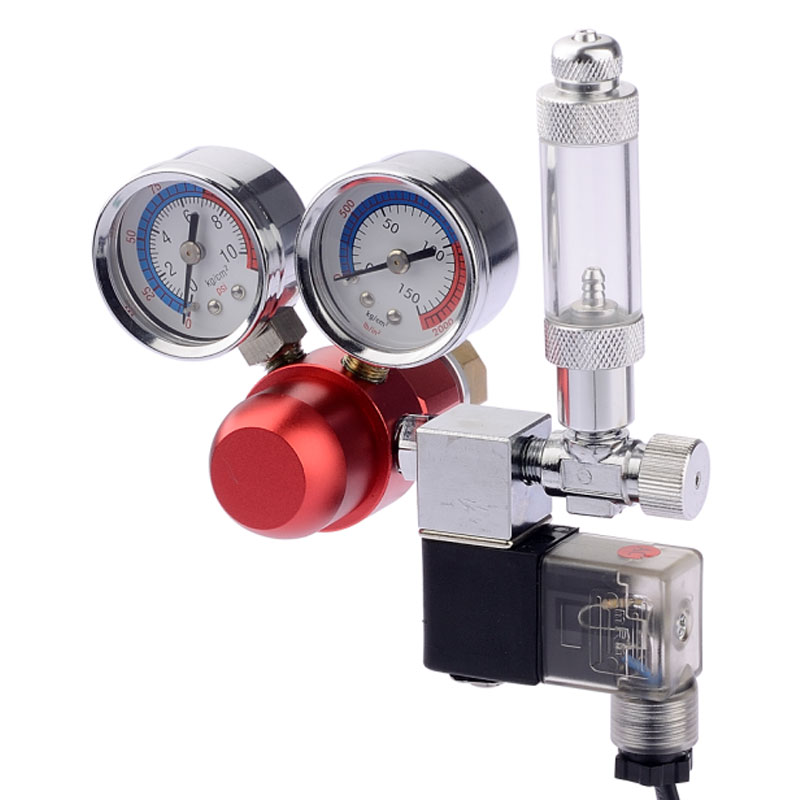 ST-04 Regulator CO2 za akvarij s dvostrukim mjeračima tlaka i brojačem pojedinačnih mjehurića